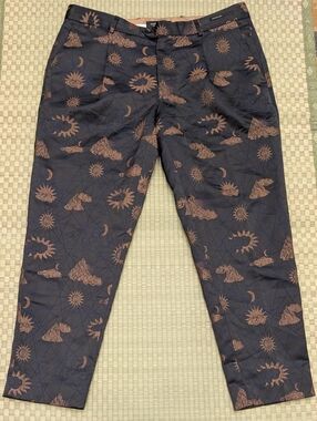 Scotch & Soda Amsterdam Moon Stars Jacquard Trousers Navy Men's Size 36